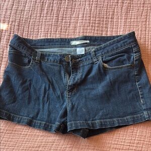 Dark Blue Denim Shorts